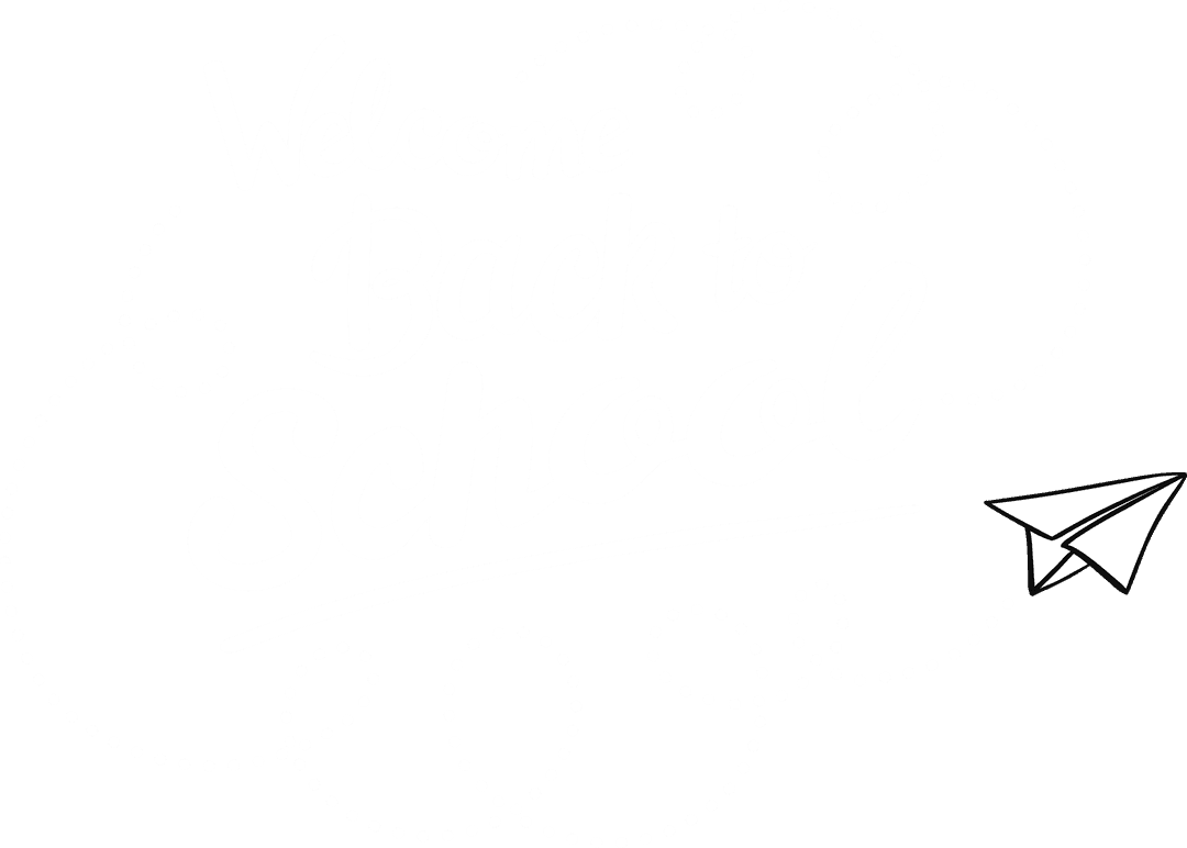 Welcome Back to School Digital Illustration on Transparent Background