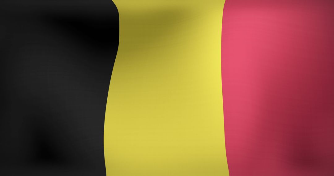 Belgium Flag Waving in Wind Symbolizing Patriotism
