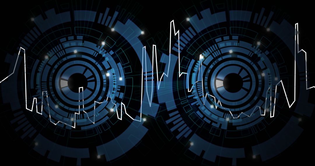 Futuristic digital interface visualizing data connectivity