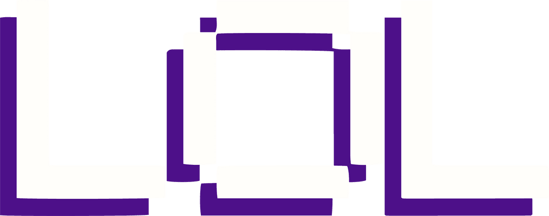 Purple and White L-shaped Geometry on Transparent Background