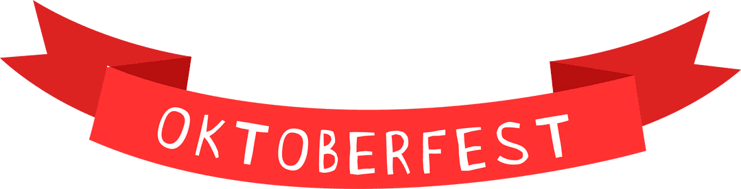 Oktoberfest Banner on Transparent Background Vector