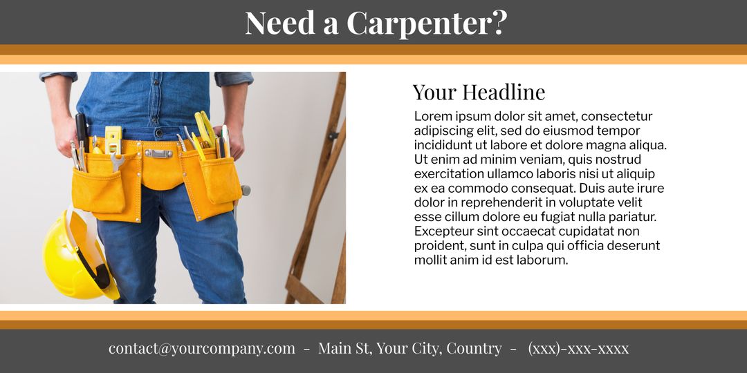 Professional Carpentry Services Advertisement Design