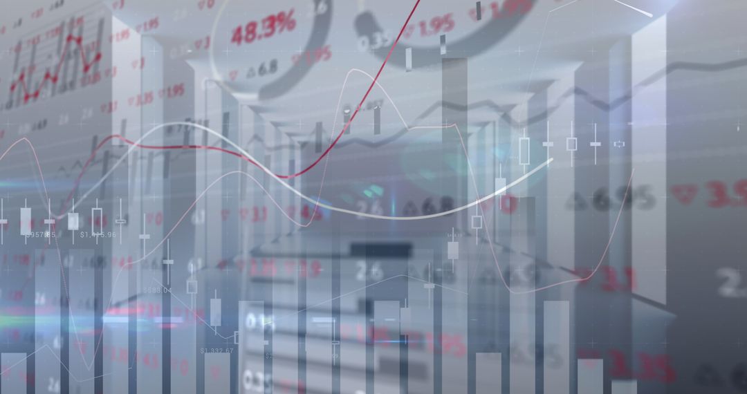 Financial Data Overlaid on Server Room Visual