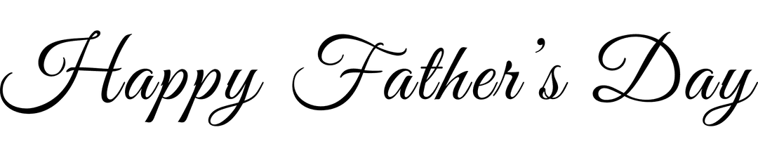 Happy Father's Day Celebratory Text Transparent Background