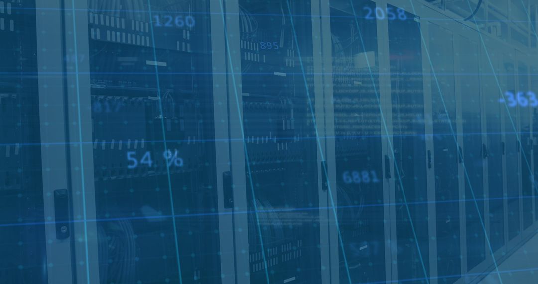 Digitally Enhanced Server Room with Data Overlay