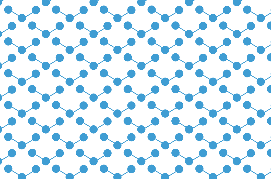 Seamless Blue Molecules Pattern on Transparent Background