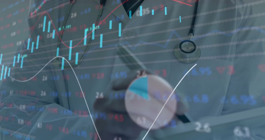 Doctor Analyzing Financial Data in Medical Context