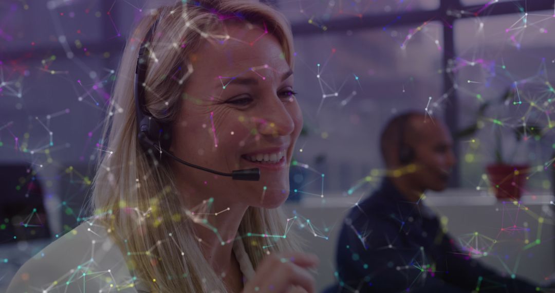 Financial Data Visualization and Business Teamwork