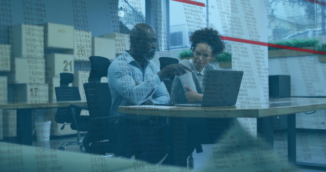 Collaborative Business Professionals Sharing Data Insights in Modern Office