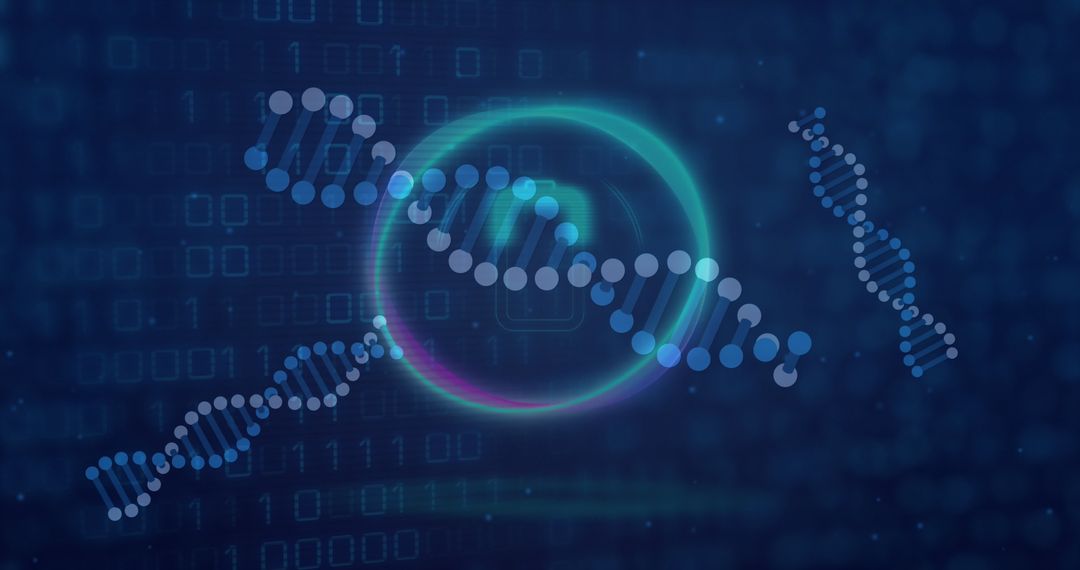 DNA Strands and Digital Data Concept for Biotechnology
