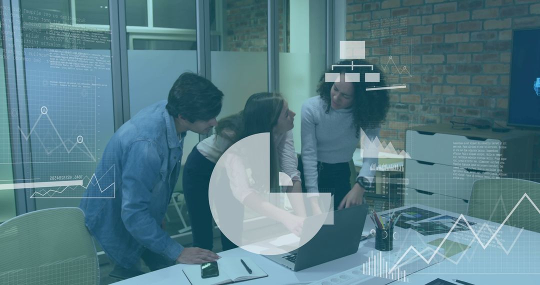 Digital Interface Overlays: Team Collaboration in Casual Office Setting