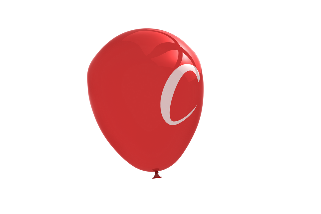 White Letter C on Red Balloon Isolated on Transparent Background - Download Free Stock Images Pikwizard.com