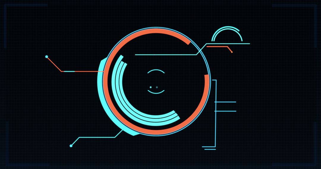 Futuristic Scientific Data Interface with Rotating Elements