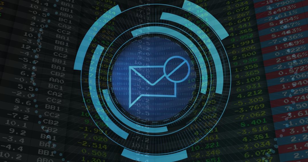 Digital Messaging and Data Analysis Technology Concept