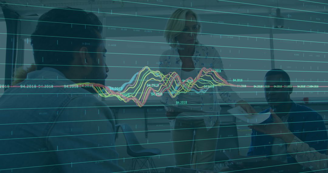 Senior Presenter Highlighting Data Analytics in Modern Office