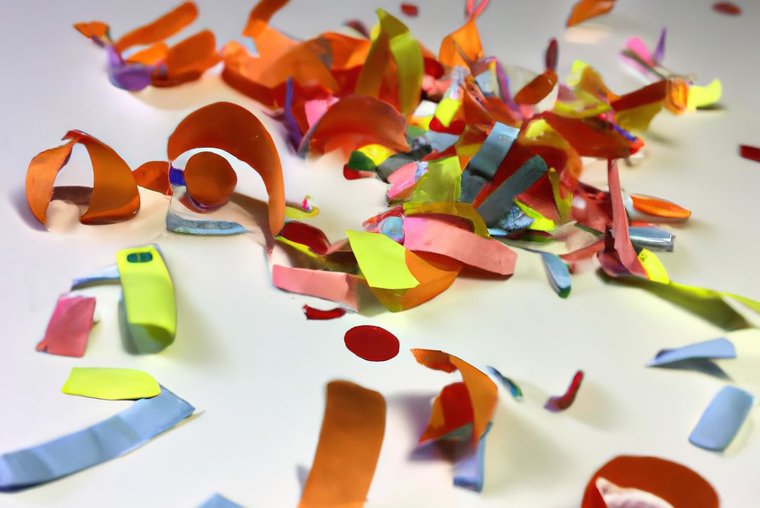 Colorful Paper Confetti Spread on White Background - Free Images, Stock Photos and Pictures on Pikwizard.com
