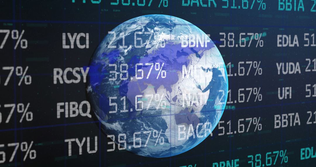 Global Financial Market Data Merging with Planet Earth View