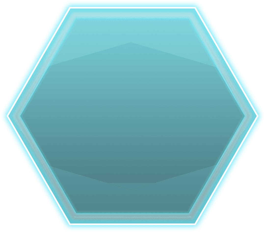 Futuristic Hexagonal Design on Transparent Background