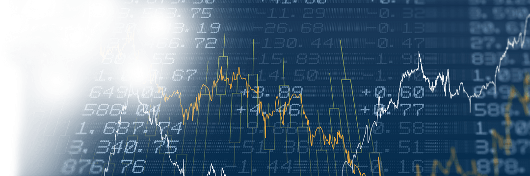Transparent Digital Stock Market Diagrams and Data Visualization