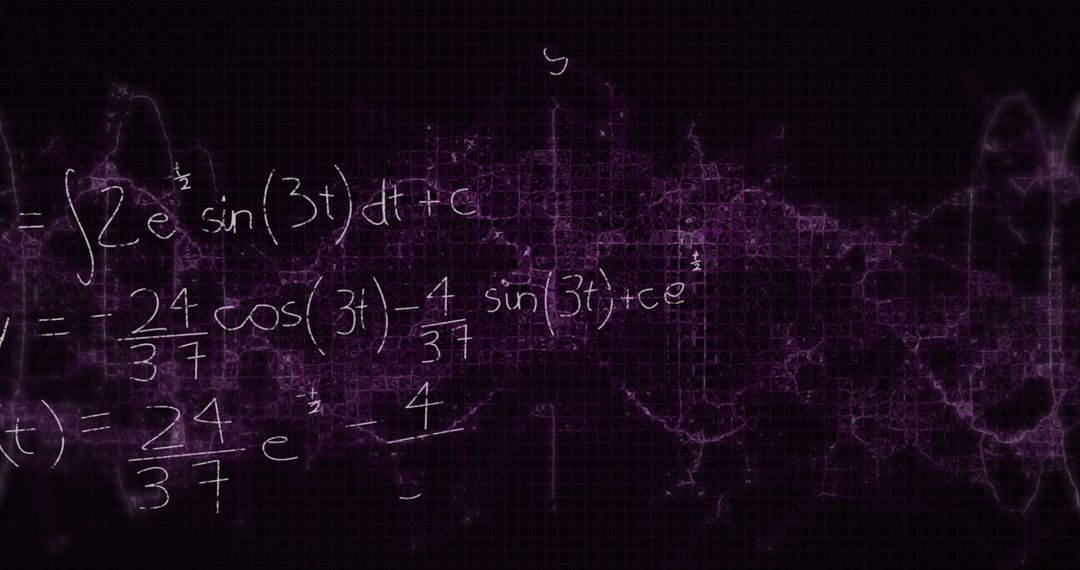 Motion Equations Visualized on Digital Background