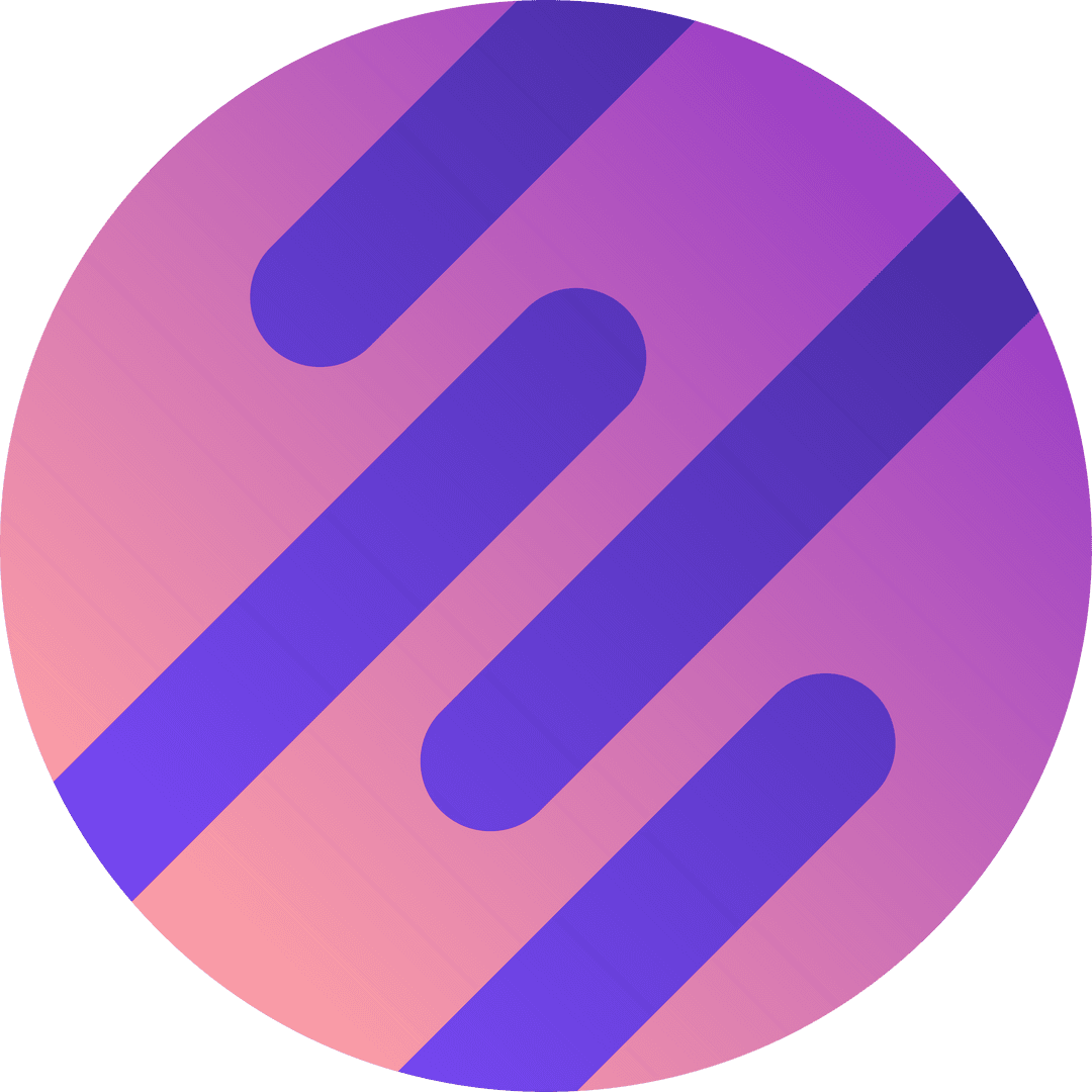 Vibrant Abstract Geometric Emblem with Transparent Background