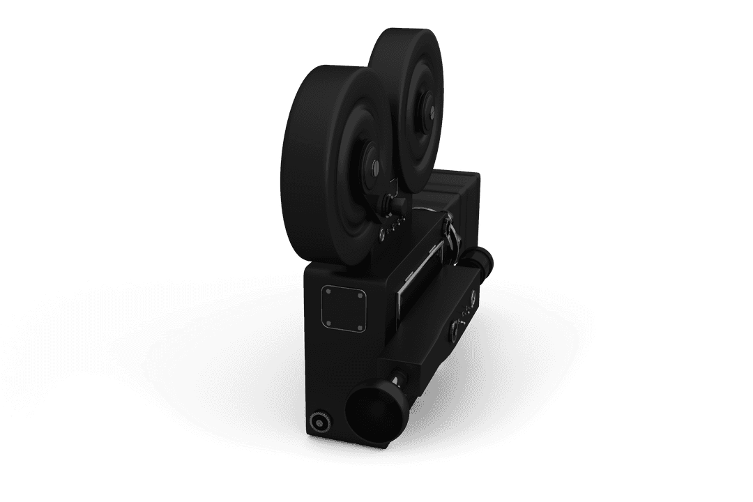 Vintage Movie Camera Vector on Transparent Background