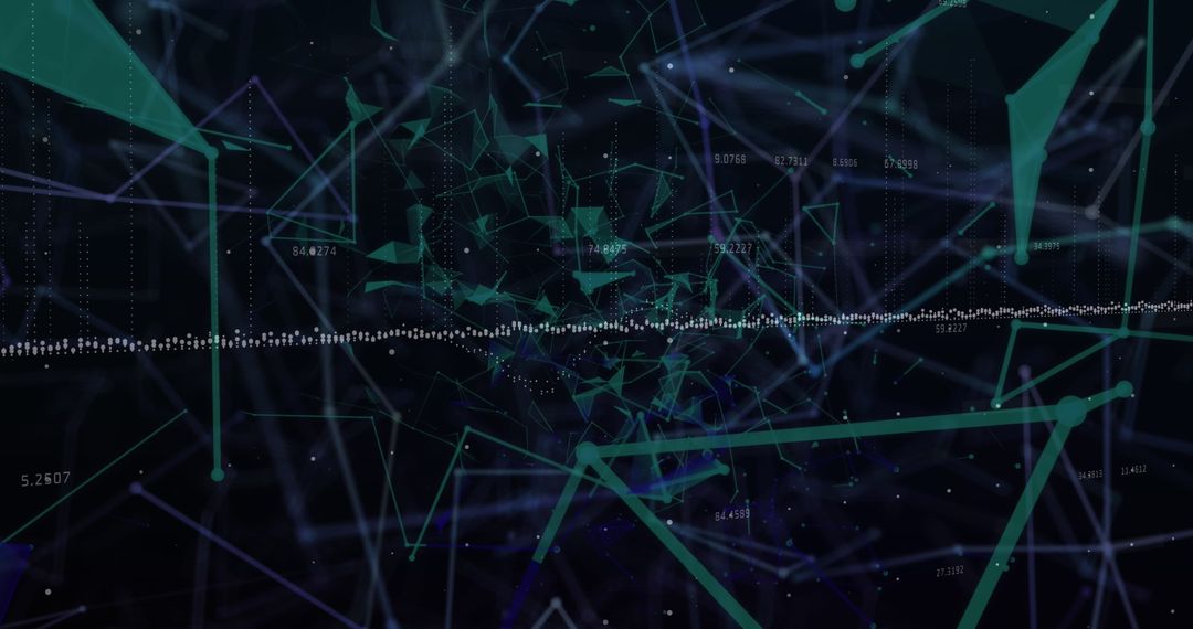 Abstract Digital Financial Network Background with Data Visualization