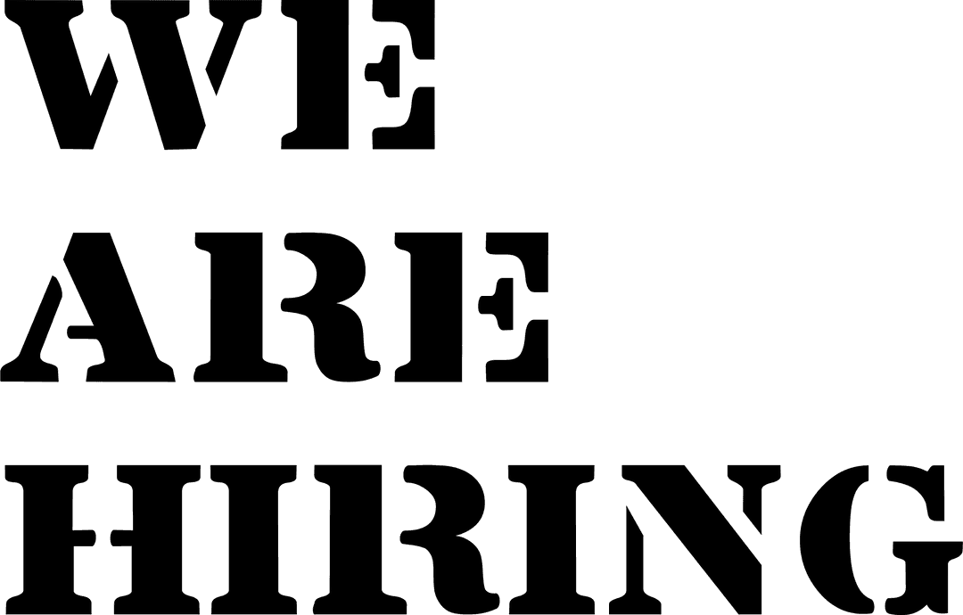 We Are Hiring Text with Transparent Background for Job Announcements