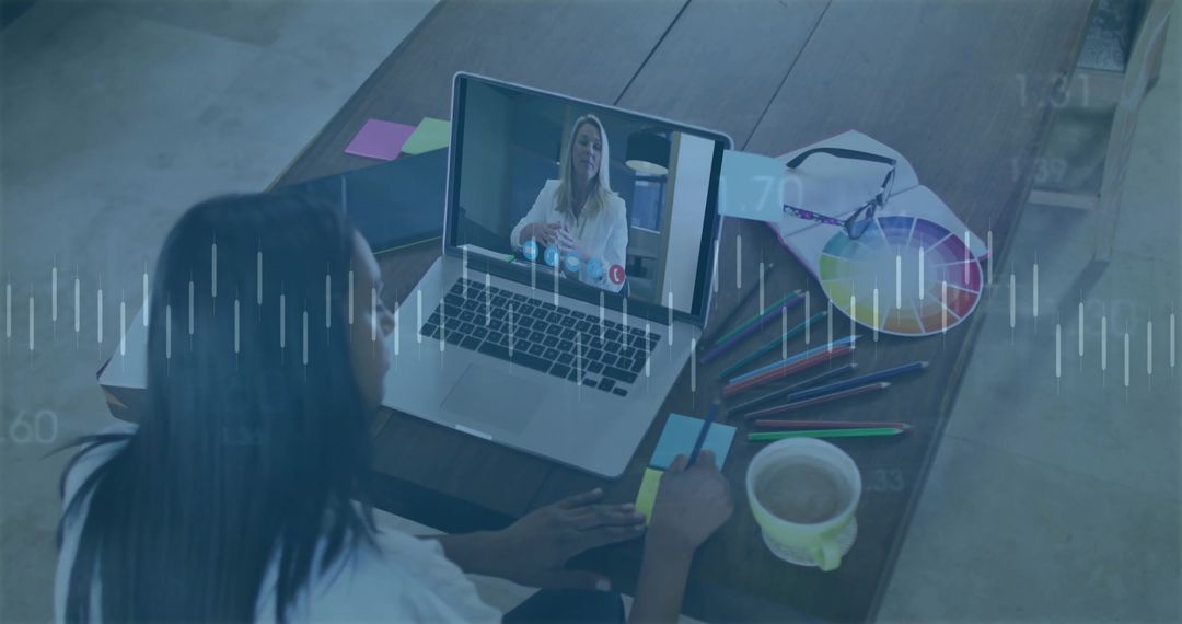 Creative Designer Taking Notes in Home Office Inspiration