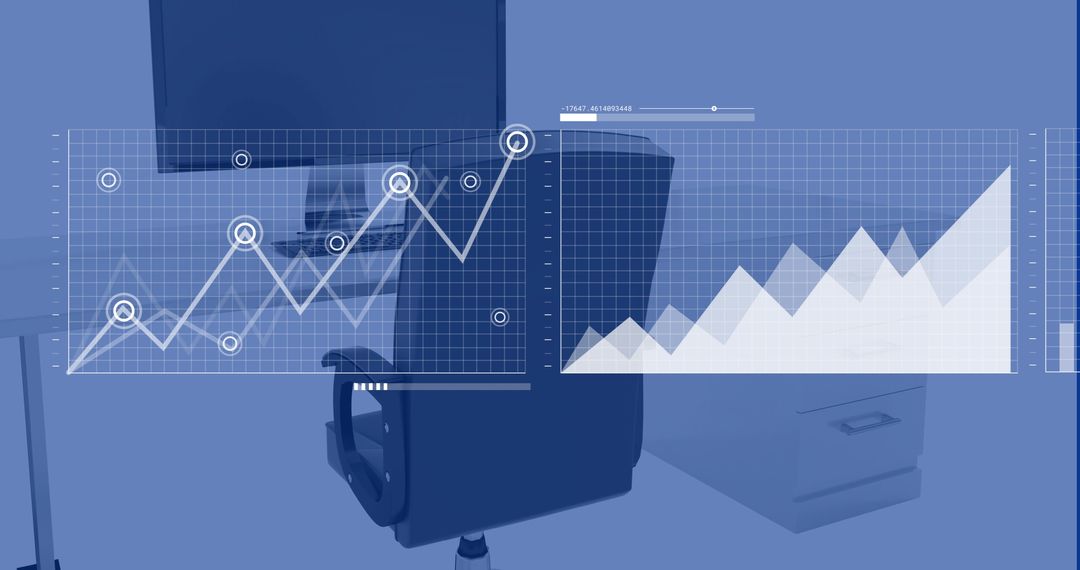 Financial Data Processing in Modern Office Concept