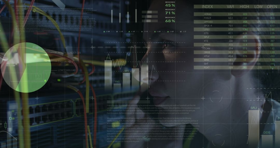 Female IT Engineer Analyzing Data on Smartphone and Server