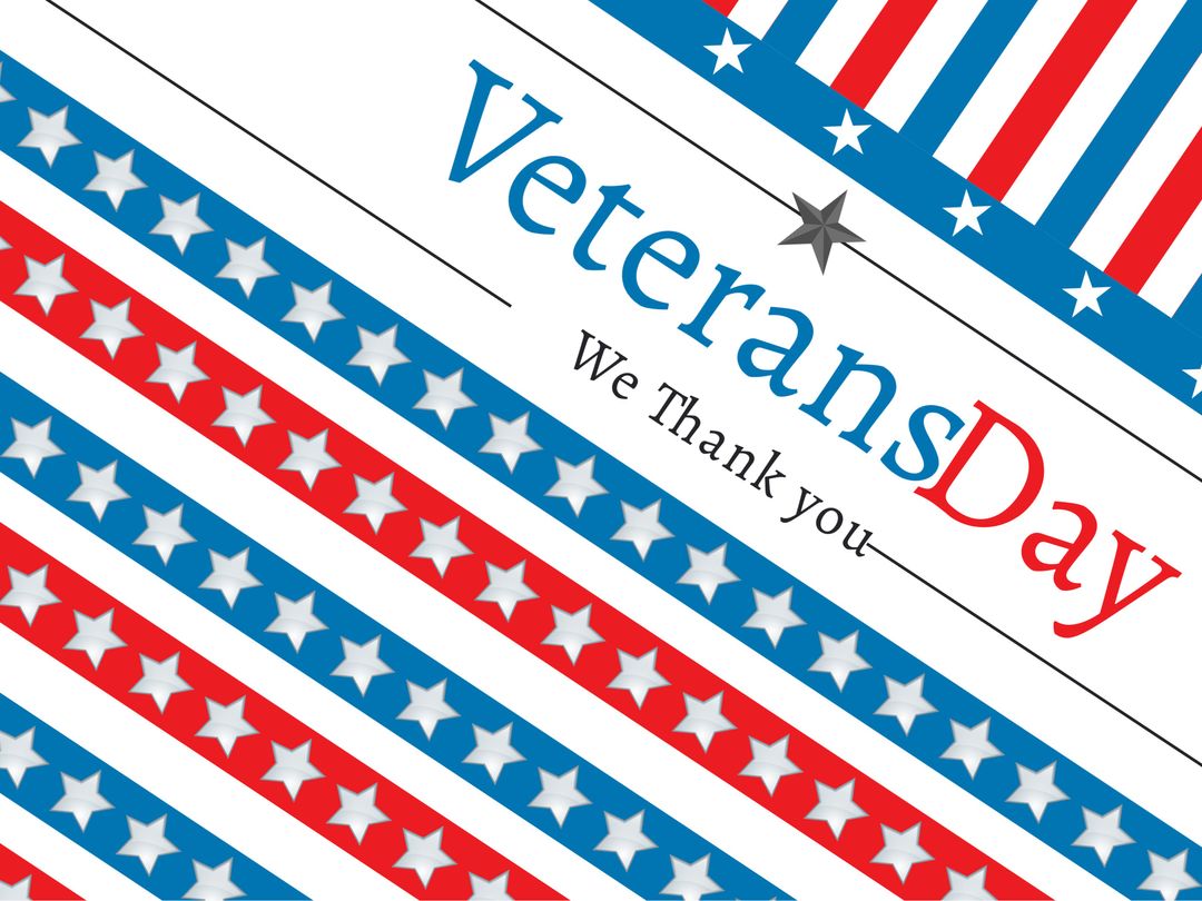 Patriotic Veterans Day Tribute with American Flag Theme