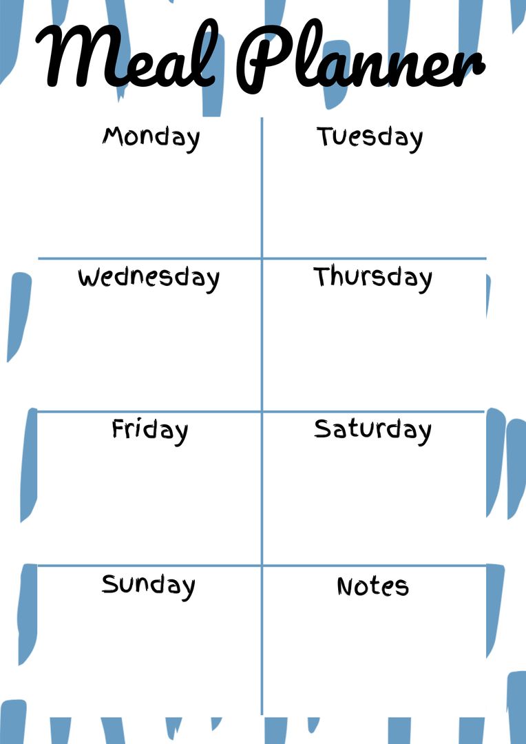 Simple Weekly Meal Planner Template for Easy Organization