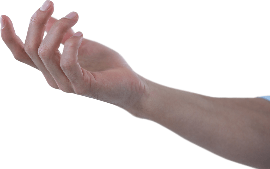 Transparent Isolated Hand in Gesture Position