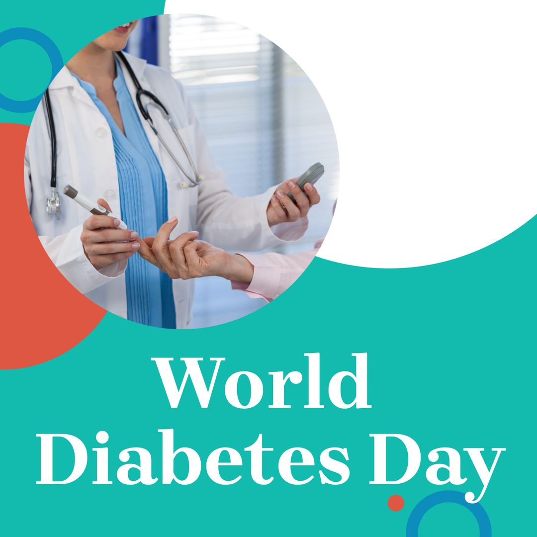 Healthcare Professional Demonstrating Diabetes Care on World Diabetes Day - Download Free Stock Templates Pikwizard.com