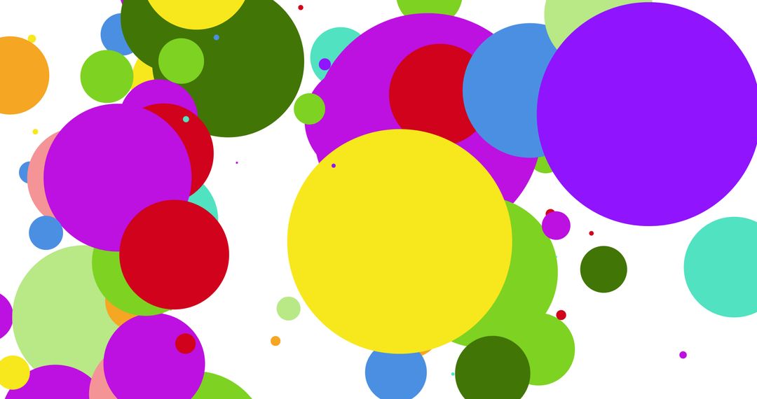 Vivid Colorful Dots on White Abstract Background