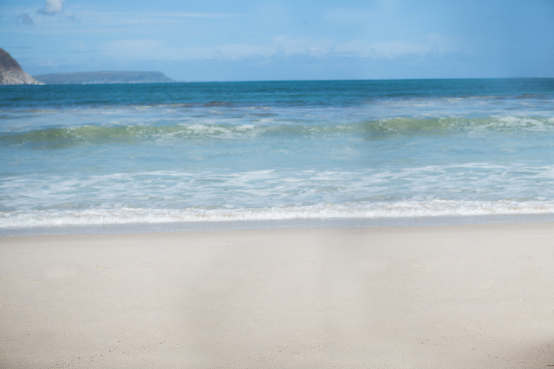 Transparent Peaceful Beach Scene with Crashing Waves - Download Free Stock Images Pikwizard.com