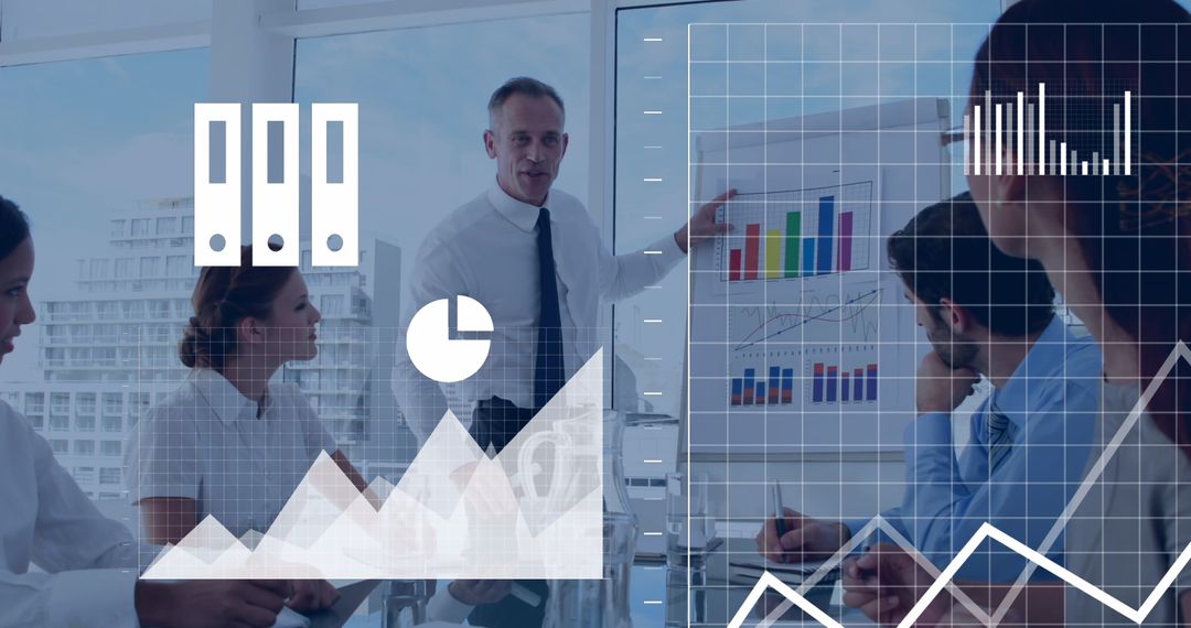 Business People Analyzing Graphs for Economic Insights