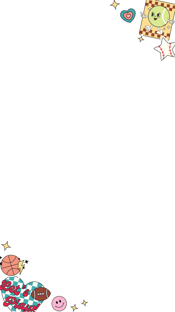 Flat Sports Stickers Art on Transparent Background