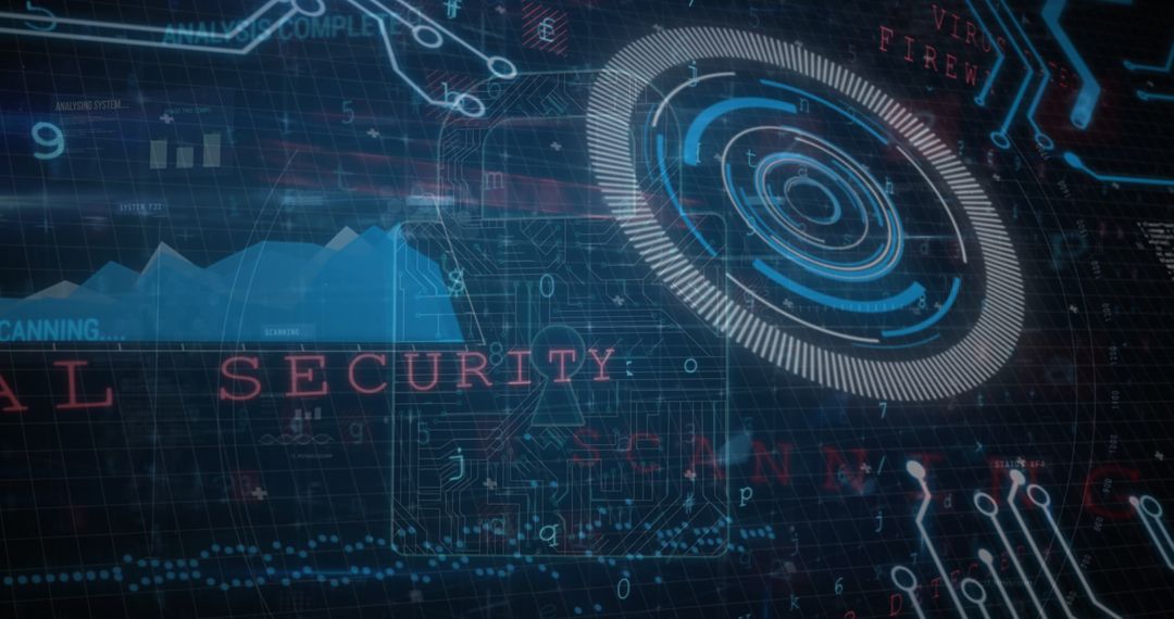 Abstract Digital Data Security Concept