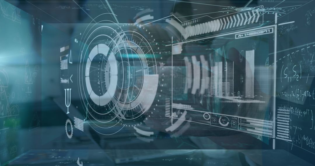 Digital Data Visuals Overlapping Business Strategy Discussion