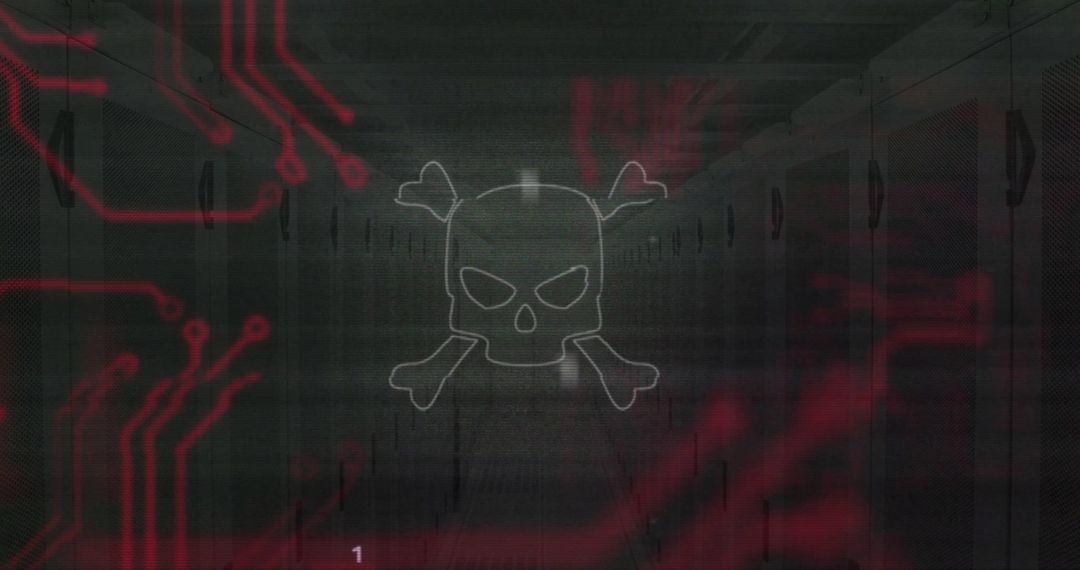 Digital Threat Symbol Represents Online Cybersecurity and Malware Risks