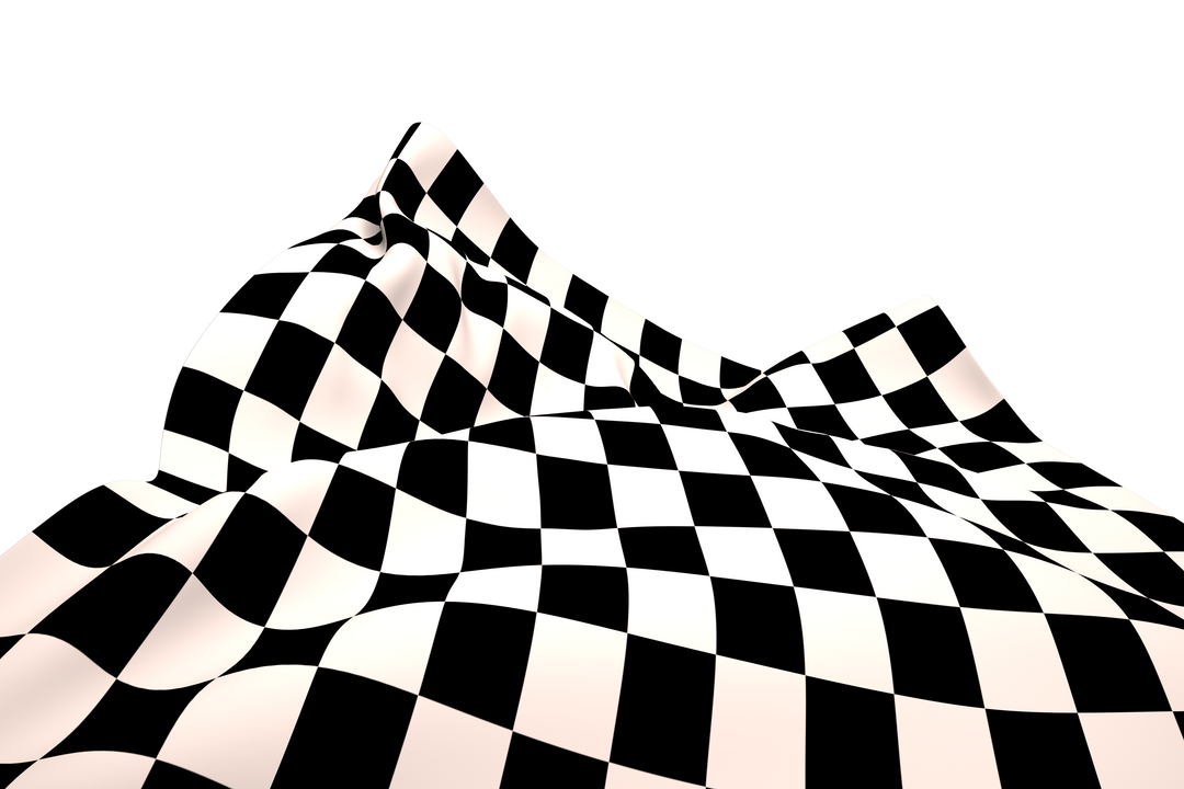 Black and White Checkered Flag Waving on Transparent Background - Download Free Stock Images Pikwizard.com