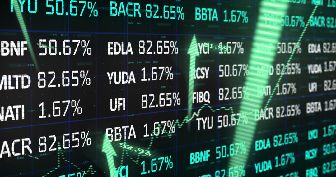 Dynamic Stock Market Display with Trading Data and Graphs