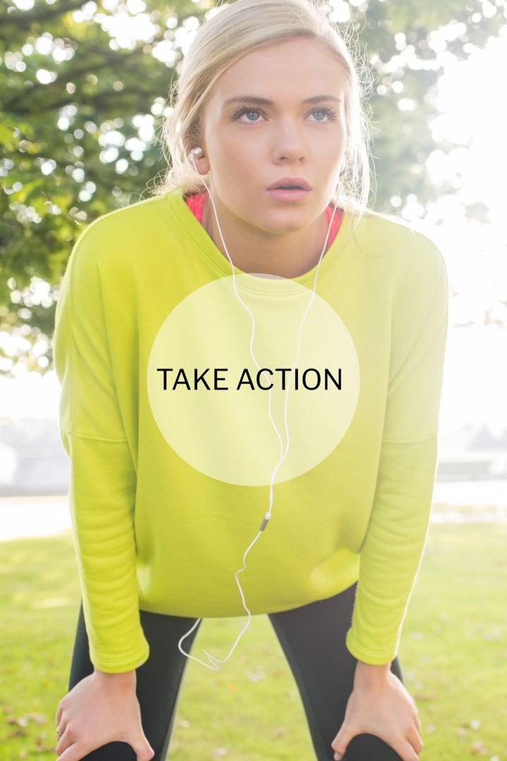Motivated Woman in Sportswear Embracing a Challenging Routine