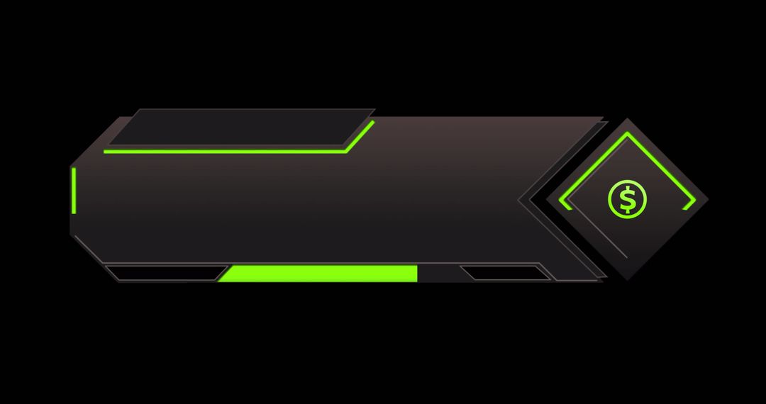 Modern Banner with Green Dollar Sign Symbolizing Technology and Finance