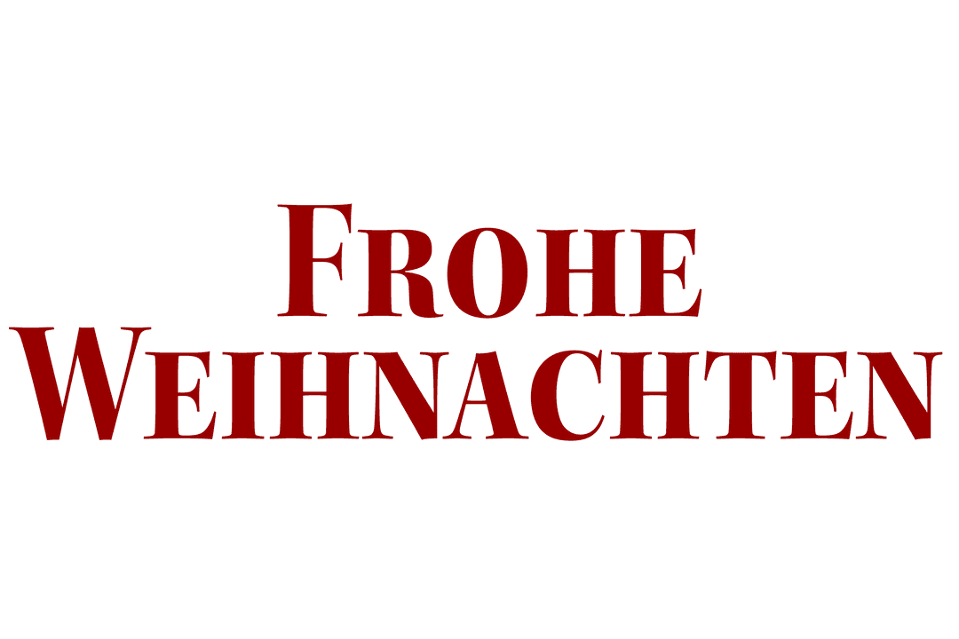 Frohe Weihnachten Text on Transparent Background for Festive Use