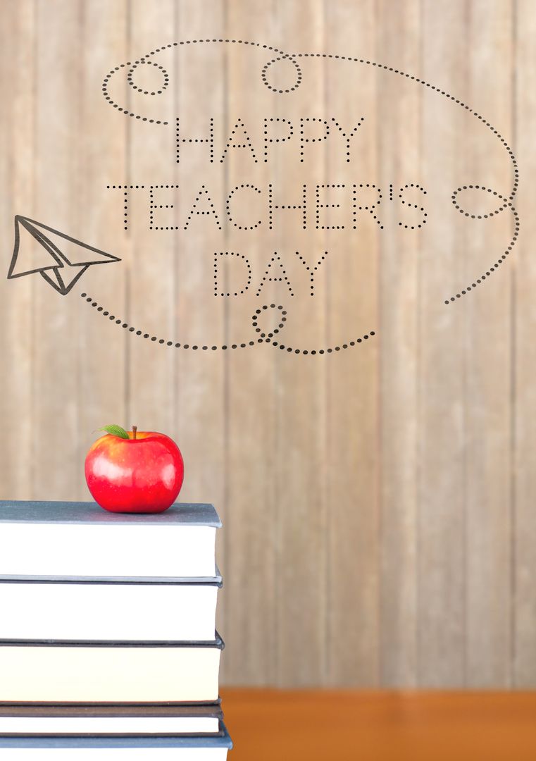 Teacher's Day Celebration with Books and Apple