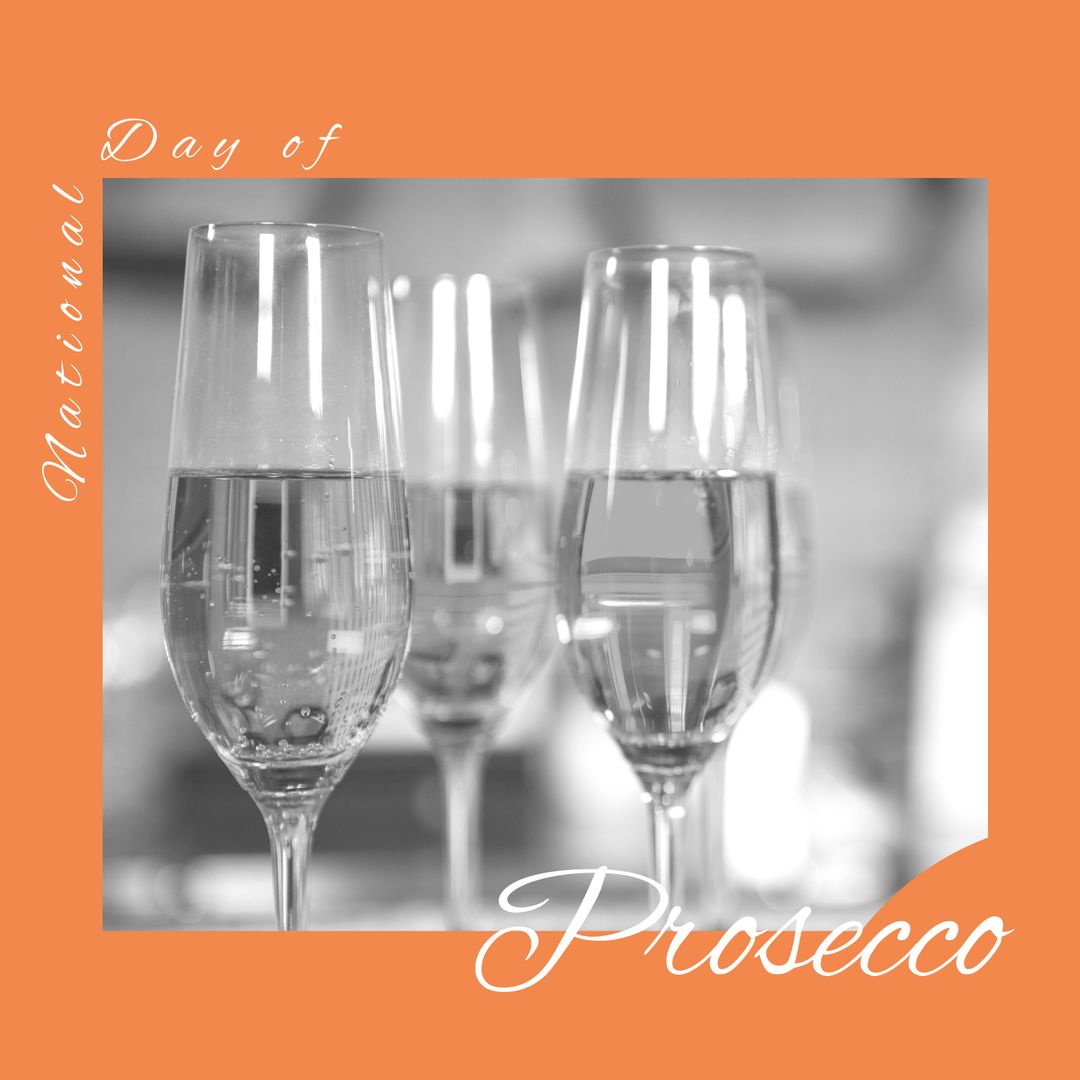 Celebration of National Prosecco Day With Sparkling Wine Glasses