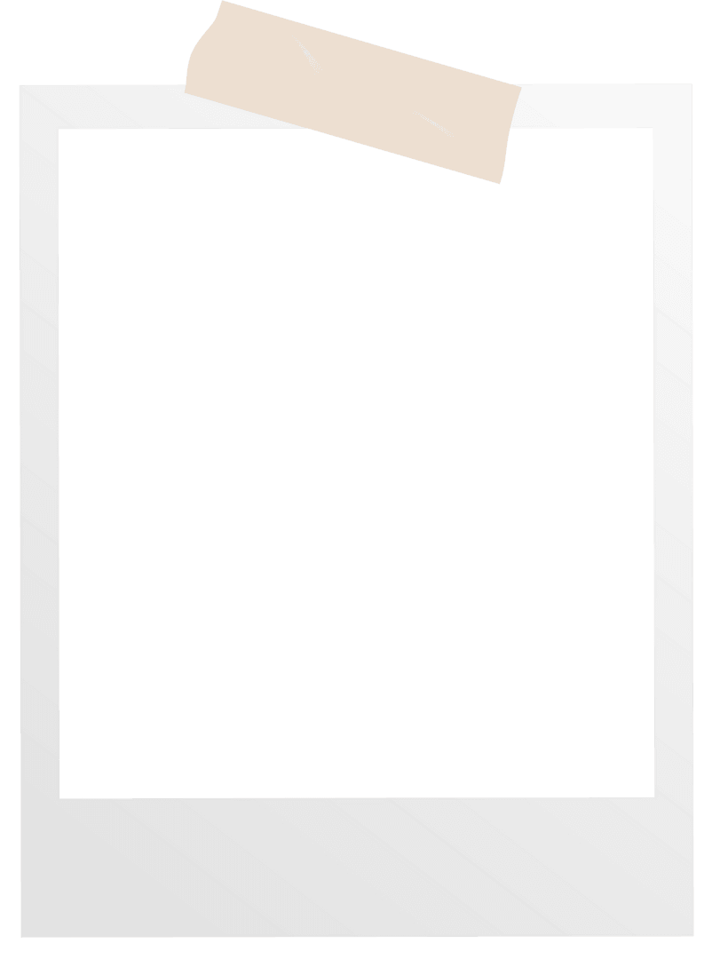 Transparent Tape-Trimmed Instant Frame on Modern Canvas